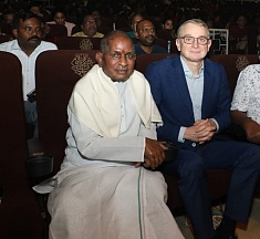 Consul General of Russia in Chennai felicitates eminent Indian musician Isai Gnani Ilaiyaraaja on his 80th birthday